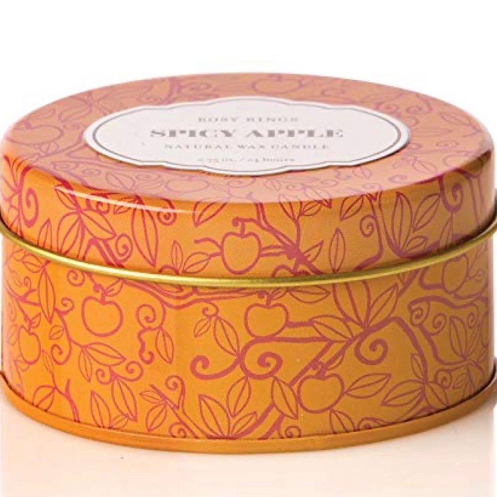 Rosy Ring Spicy Apple Travel Tin Candle NWT